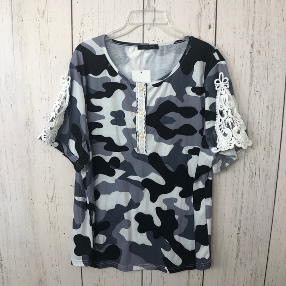 NWT LOVEU.DEAR Embroidered Lace Blouse - Picture 4 of 10